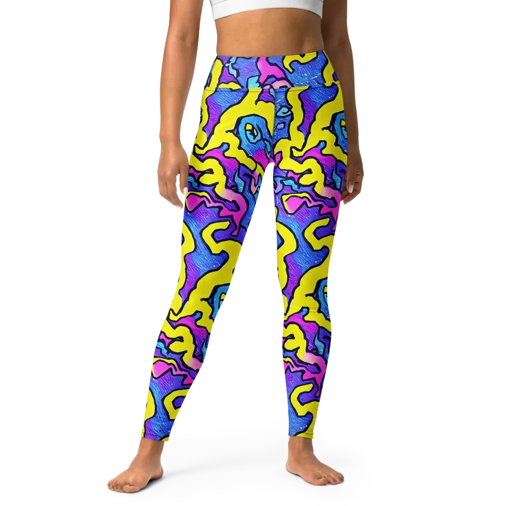 Kaleido Pulse on Yoga Leggings — Front