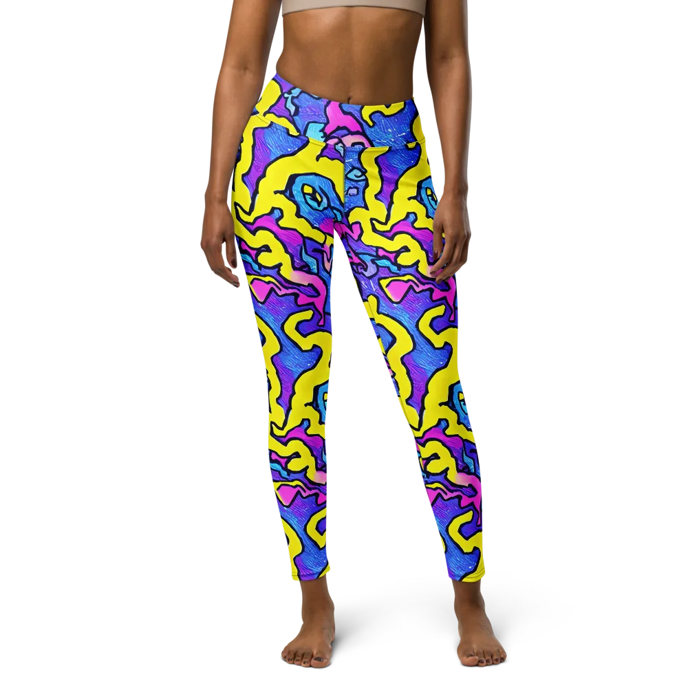 Kaleido Pulse on Yoga Leggings — Front