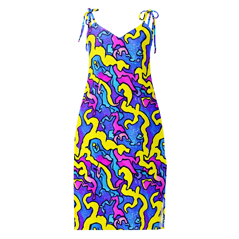 Kaleido Pulse on Slip Dress — Front