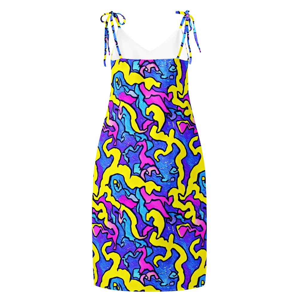Kaleido Pulse on Slip Dress — Back