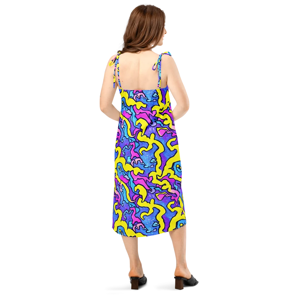 Kaleido Pulse on Slip Dress — Back