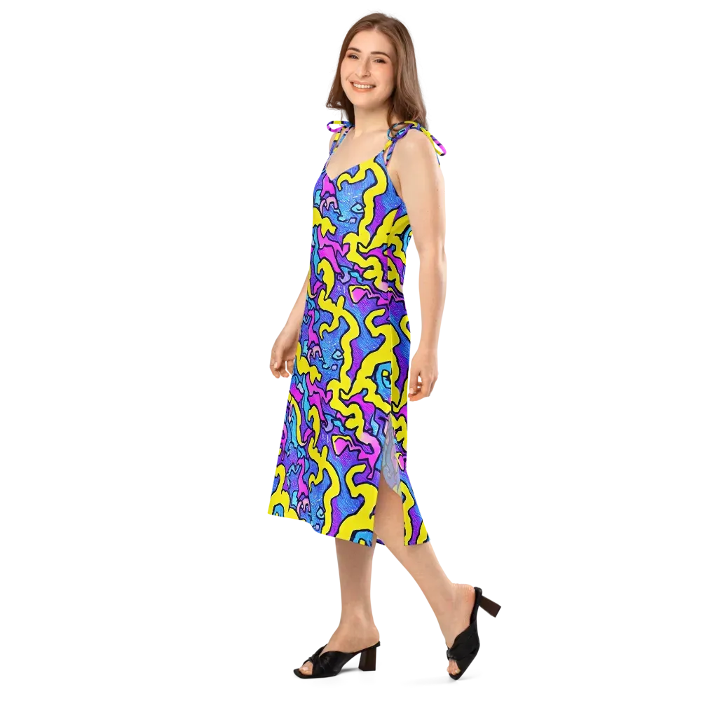Kaleido Pulse on Slip Dress — Left Front