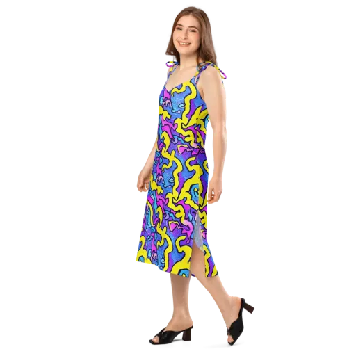 Kaleido Pulse on a Slip Dress