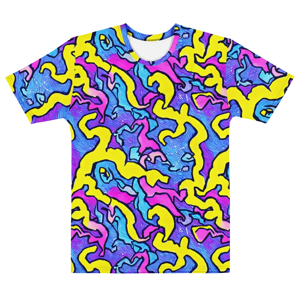 Kaleido Pulse on Men's Cotton Crew Neck T-Shirt — Front