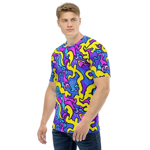 Kaleido Pulse on a Men's Crew Neck T-Shirt