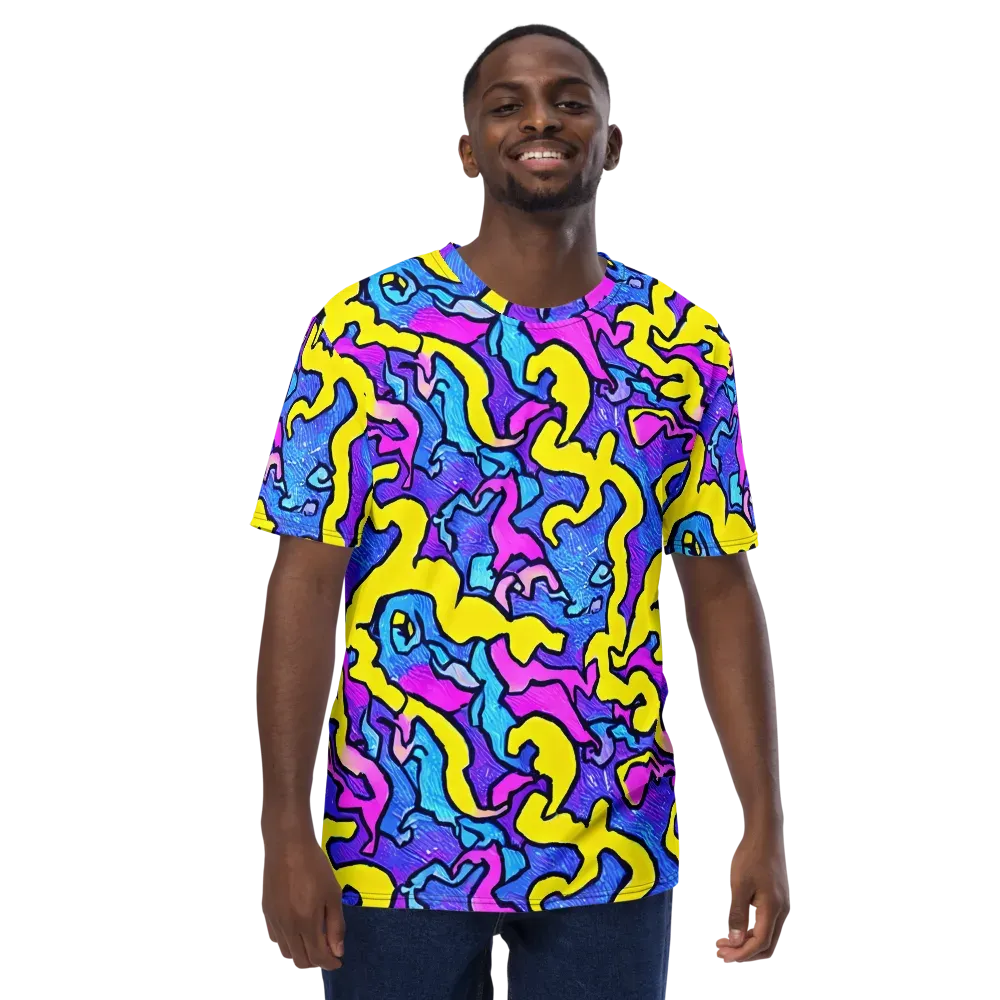 Kaleido Pulse on Men's Crew Neck T-Shirt — Front