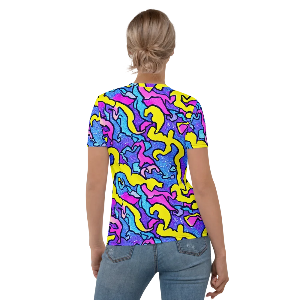 Kaleido Pulse on Women's Crew Neck T-Shirt — Back
