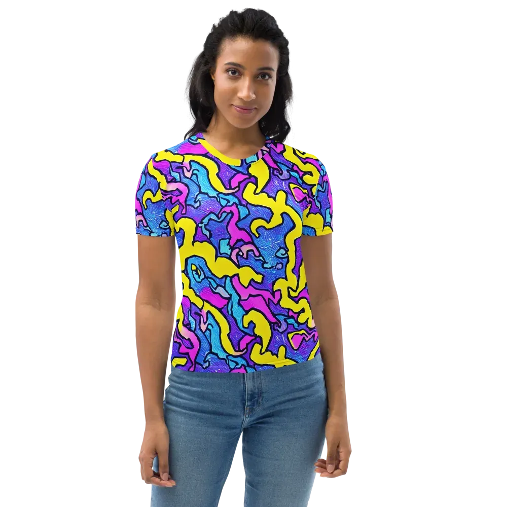 Kaleido Pulse on Women's Crew Neck T-Shirt — Front