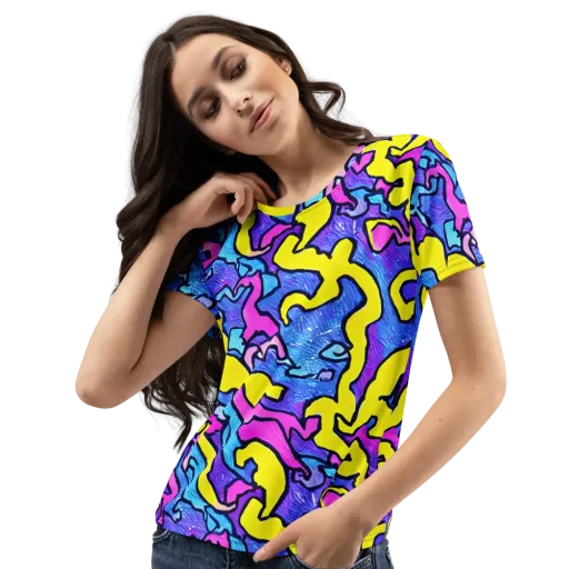 Kaleido Pulse on a Women's Crew Neck T-Shirt