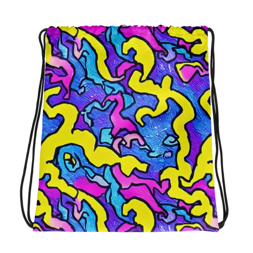 Kaleido Pulse on a Drawstring Bag