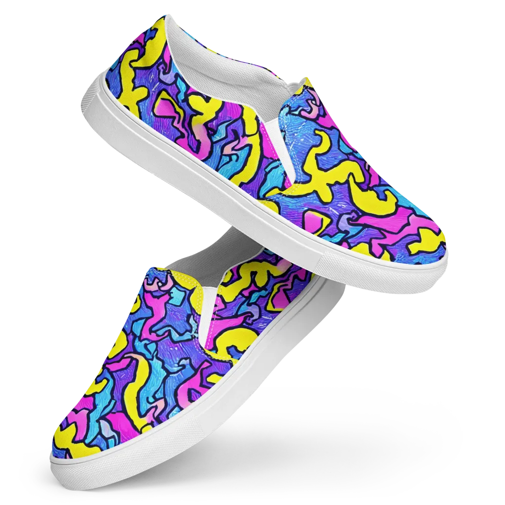 Kaleido Pulse on Women's Slip-On Canvas Shoes — Front