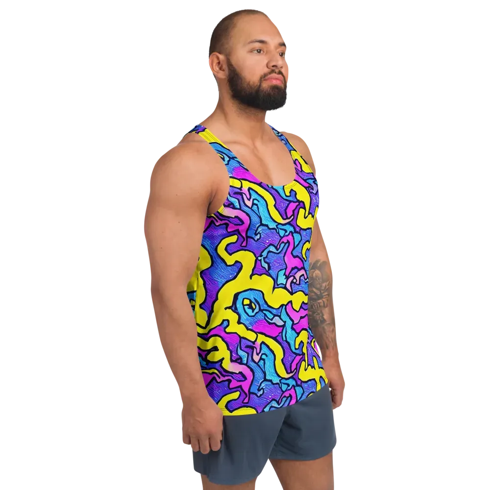 Kaleido Pulse on Men's Tank Top — Right Front