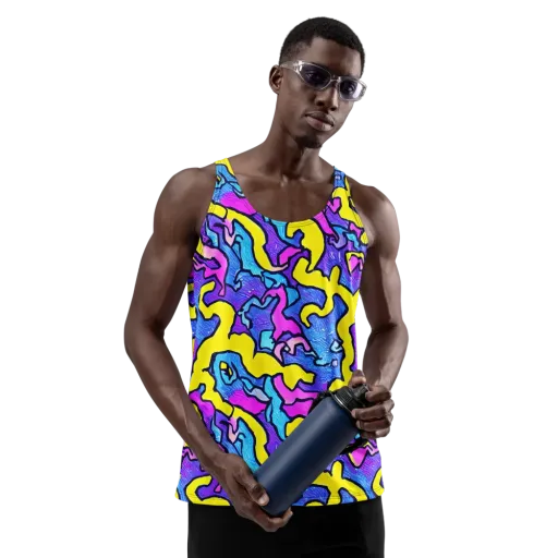 Kaleido Pulse on a Men's Tank Top