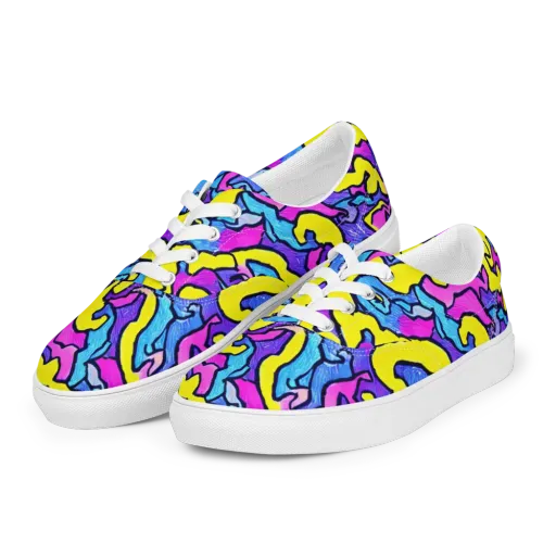 Kaleido Pulse on a Men's Lace-Up Canvas Shoes