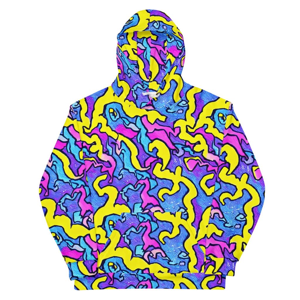Kaleido Pulse on Cotton Hoodie — Front