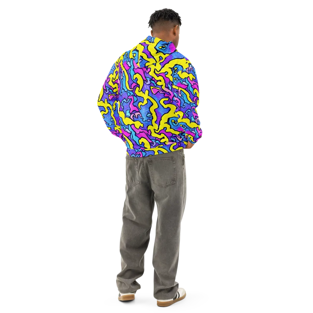 Kaleido Pulse on Cotton Hoodie — Back