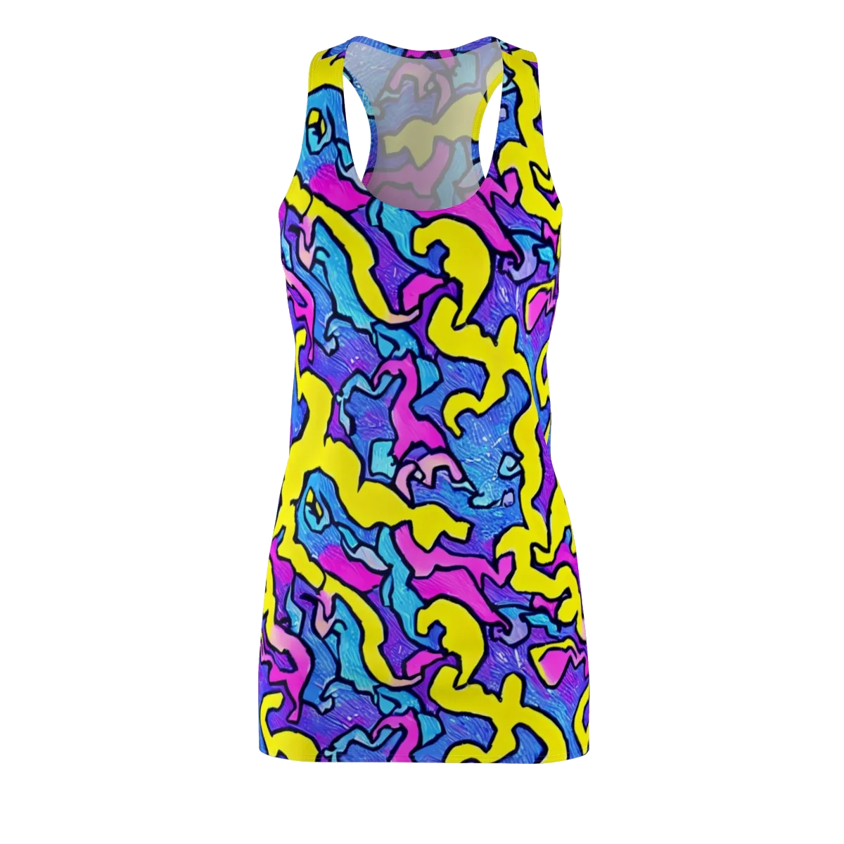 Kaleido Pulse on Racerback Dress — Front