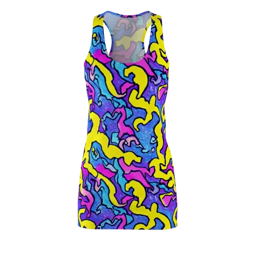 Kaleido Pulse on a Racerback Dress