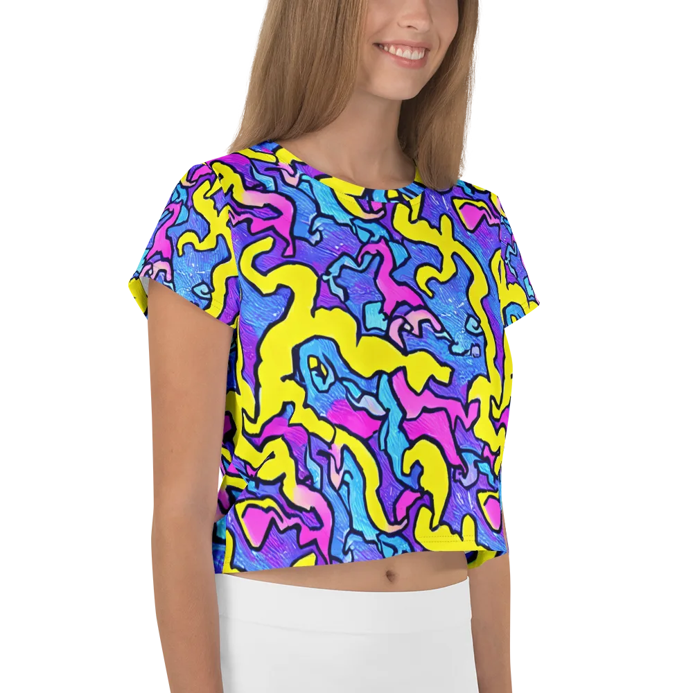 Kaleido Pulse on Crop Tee — Right