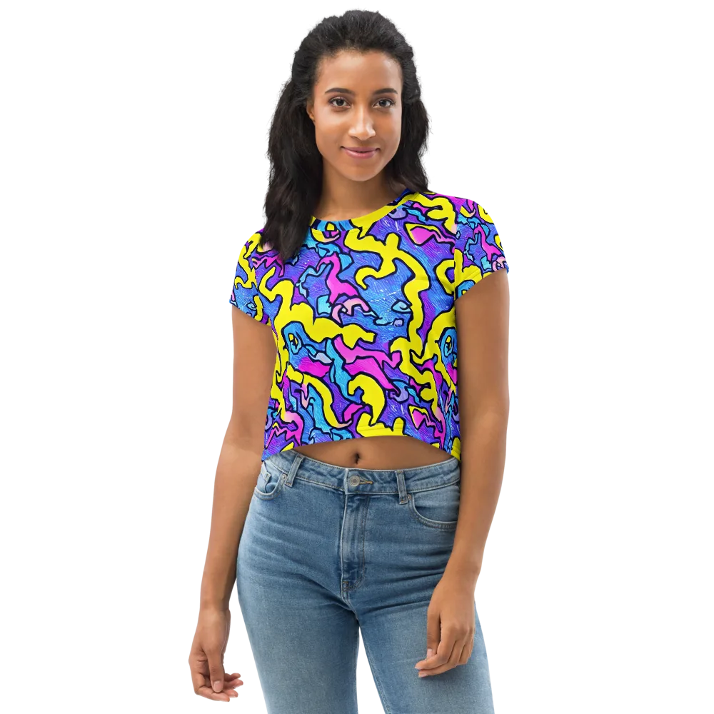 Kaleido Pulse on Crop Tee — Front