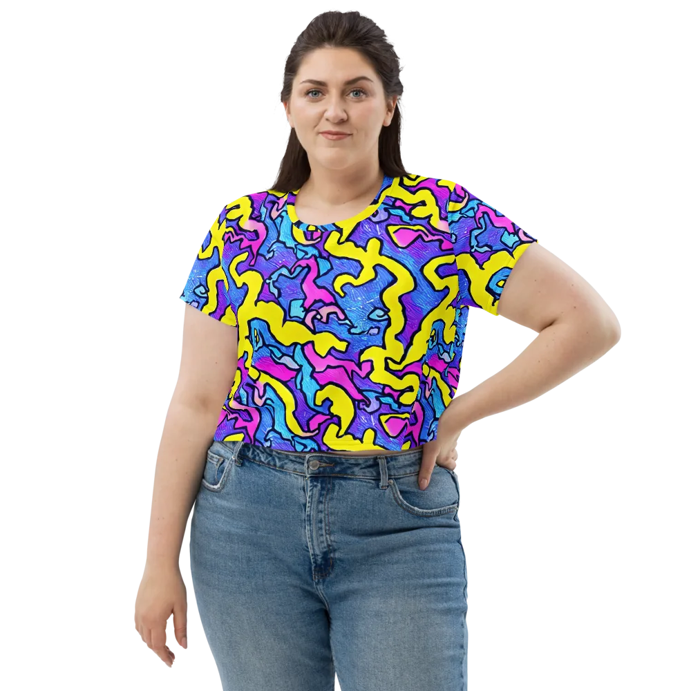 Kaleido Pulse on Crop Tee — Front
