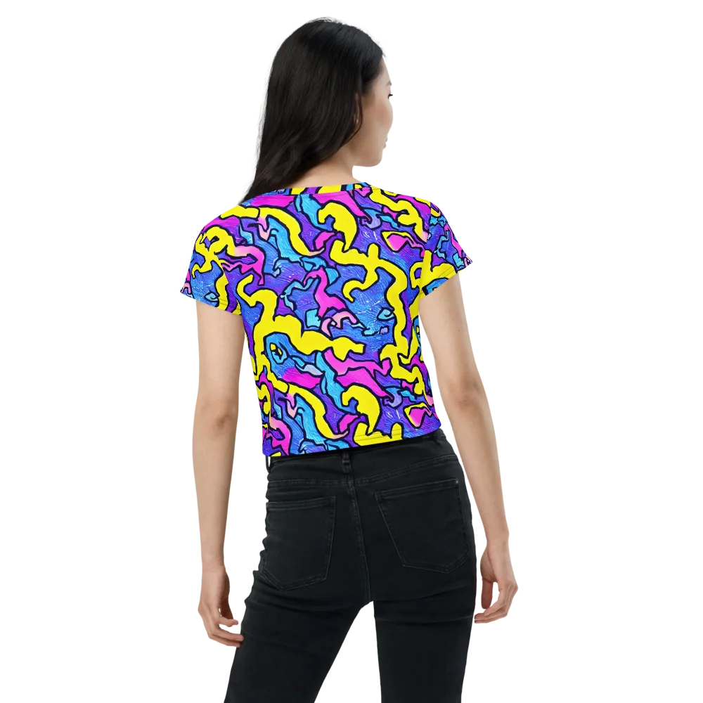 Kaleido Pulse on Crop Tee — Back