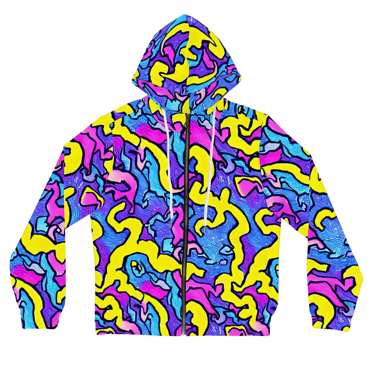 Kaleido Pulse on Women's Full-Zip Hoodie — Front