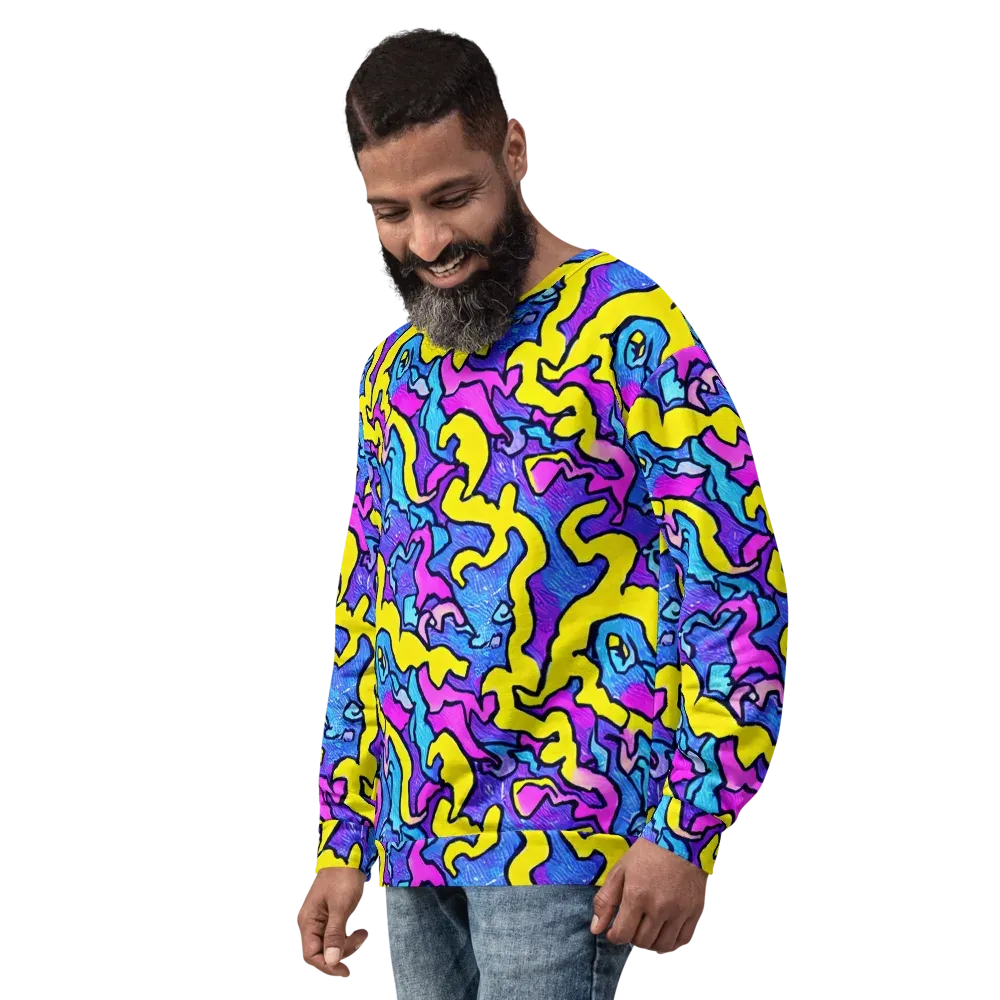 Kaleido Pulse on Sweatshirt — Left Front