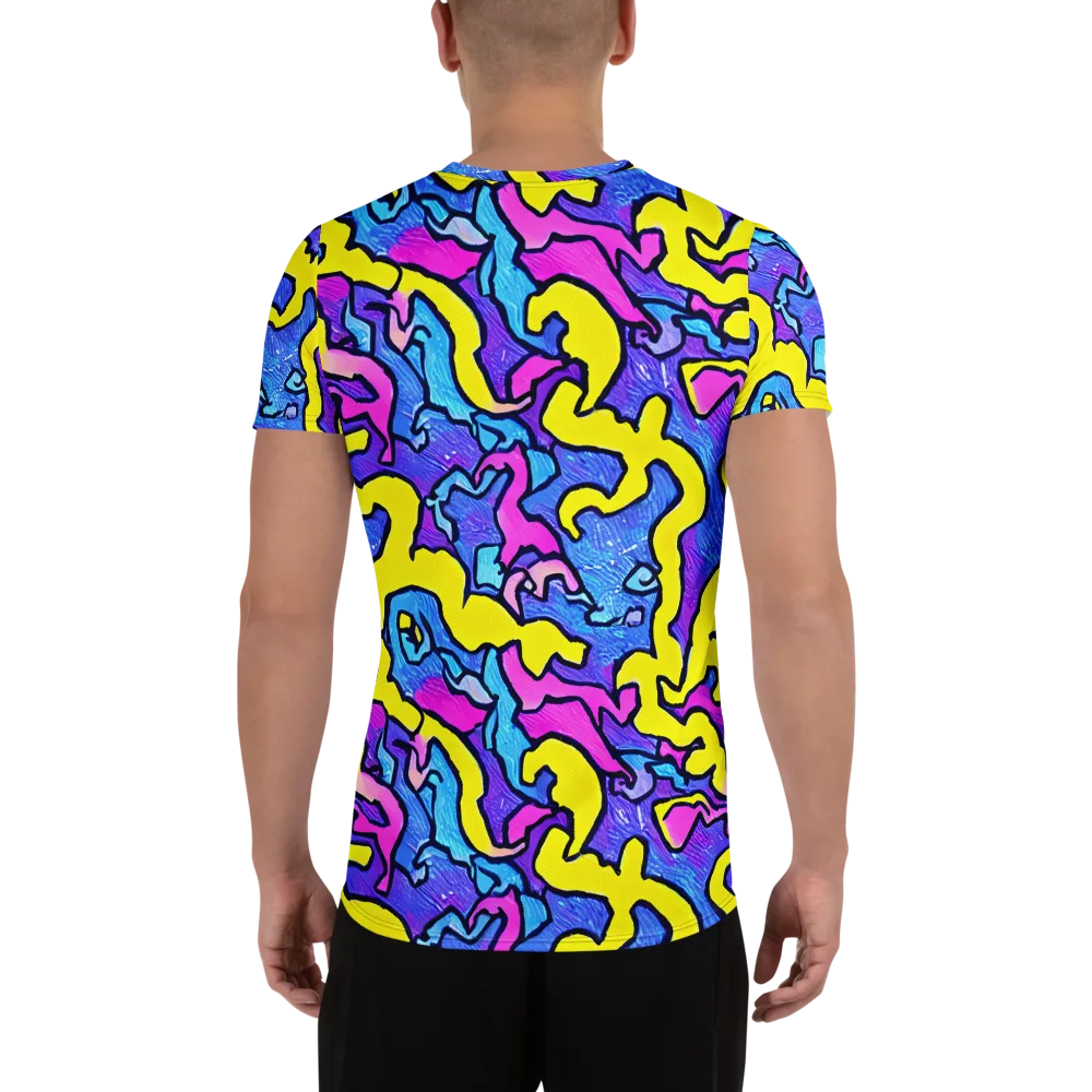 Kaleido Pulse on Men's Athletic T-Shirt — Back