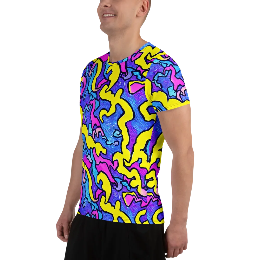 Kaleido Pulse on Men's Athletic T-Shirt — Left