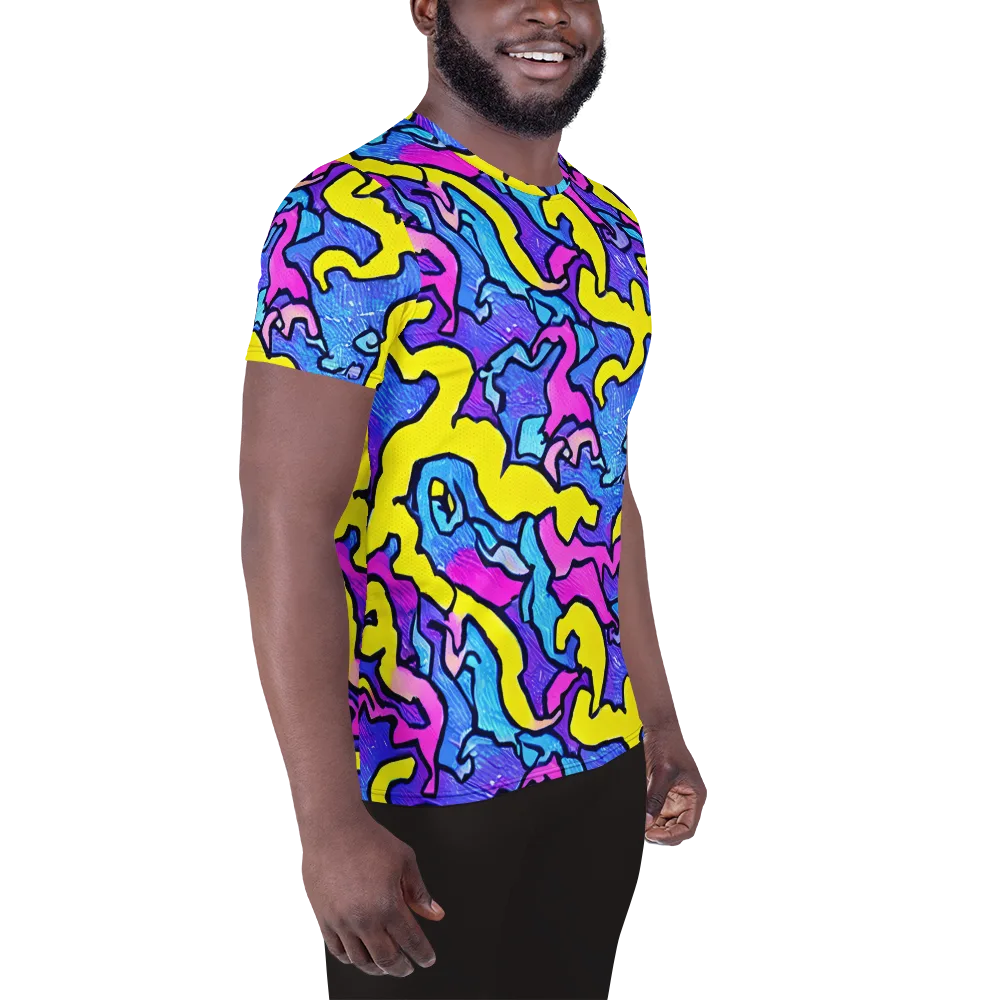 Kaleido Pulse on Men's Athletic T-Shirt — Right