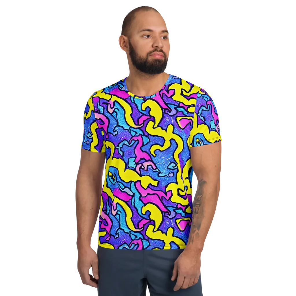 Kaleido Pulse on Men's Athletic T-Shirt — Front