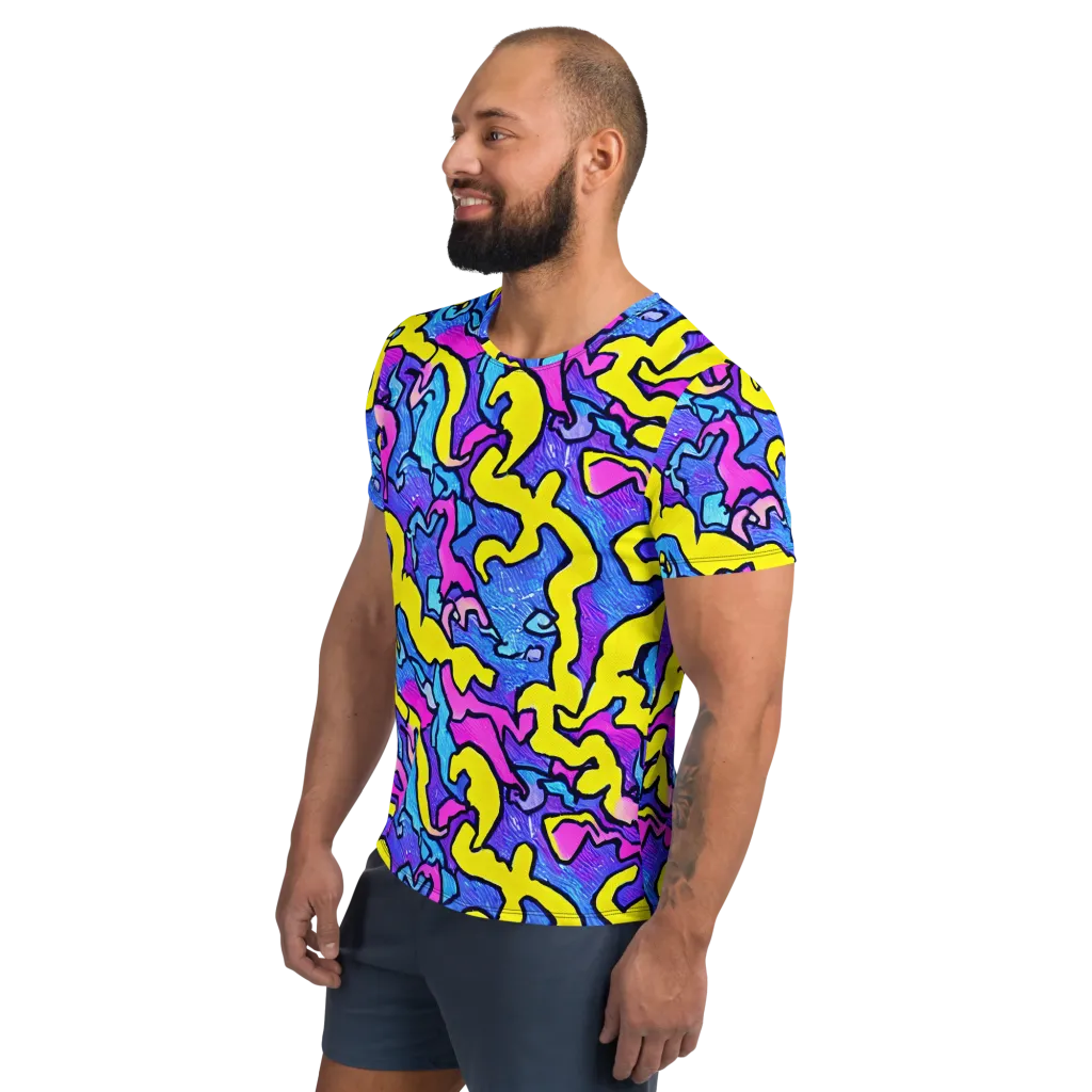 Kaleido Pulse on Men's Athletic T-Shirt — Left