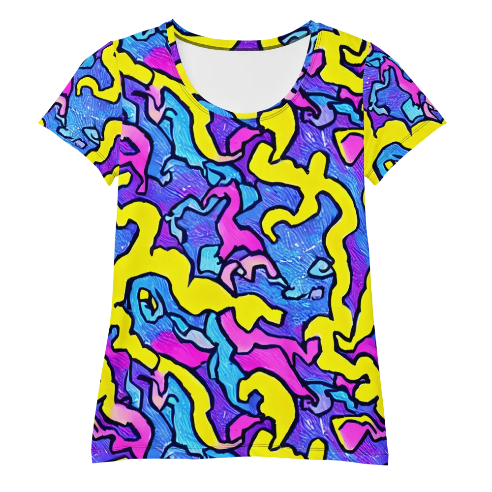 Kaleido Pulse on Women's Athletic T-Shirt — Front