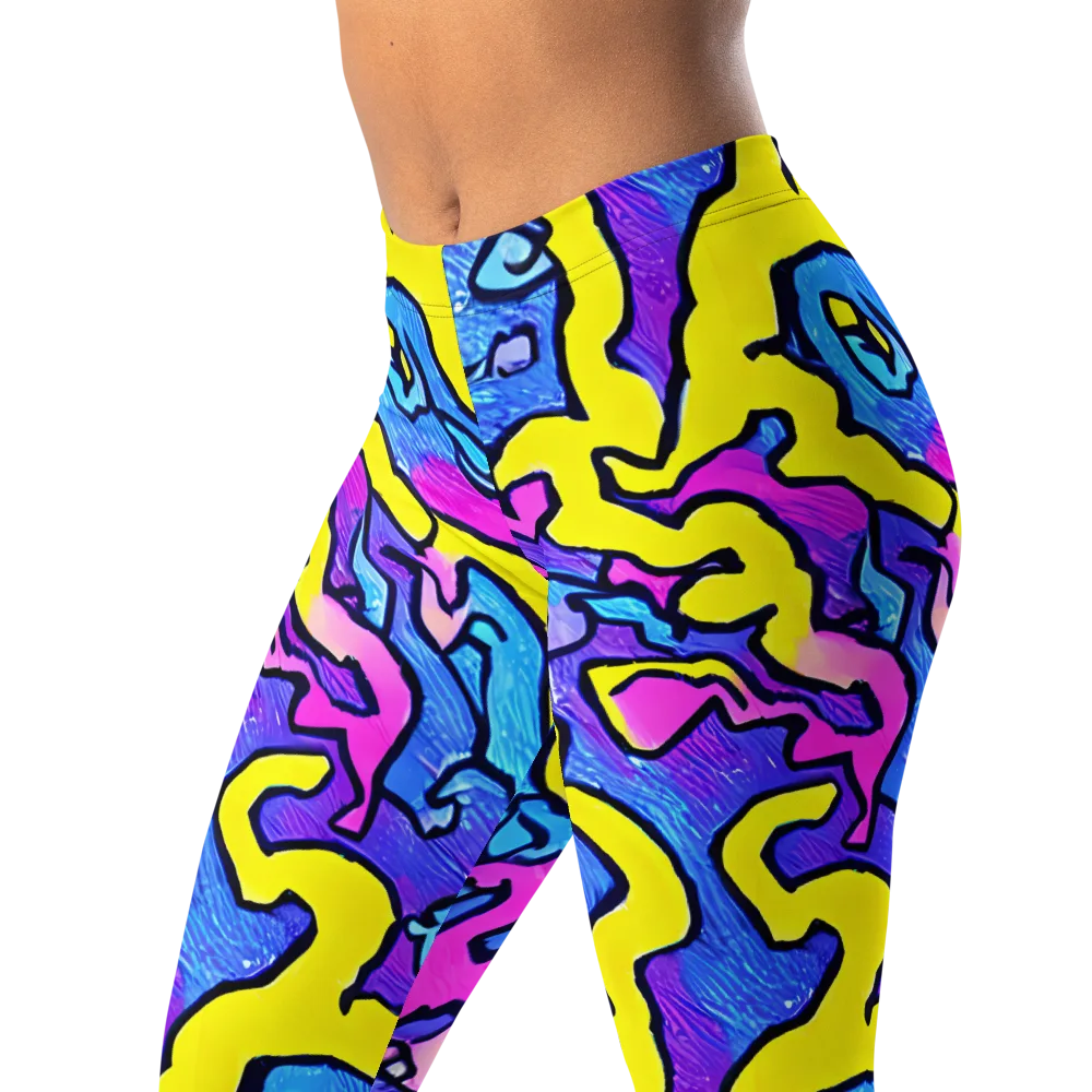 Kaleido Pulse on Leggings — Left Front