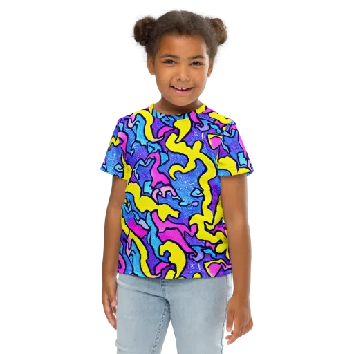 Kaleido Pulse on a Kids Crew Neck T-Shirt