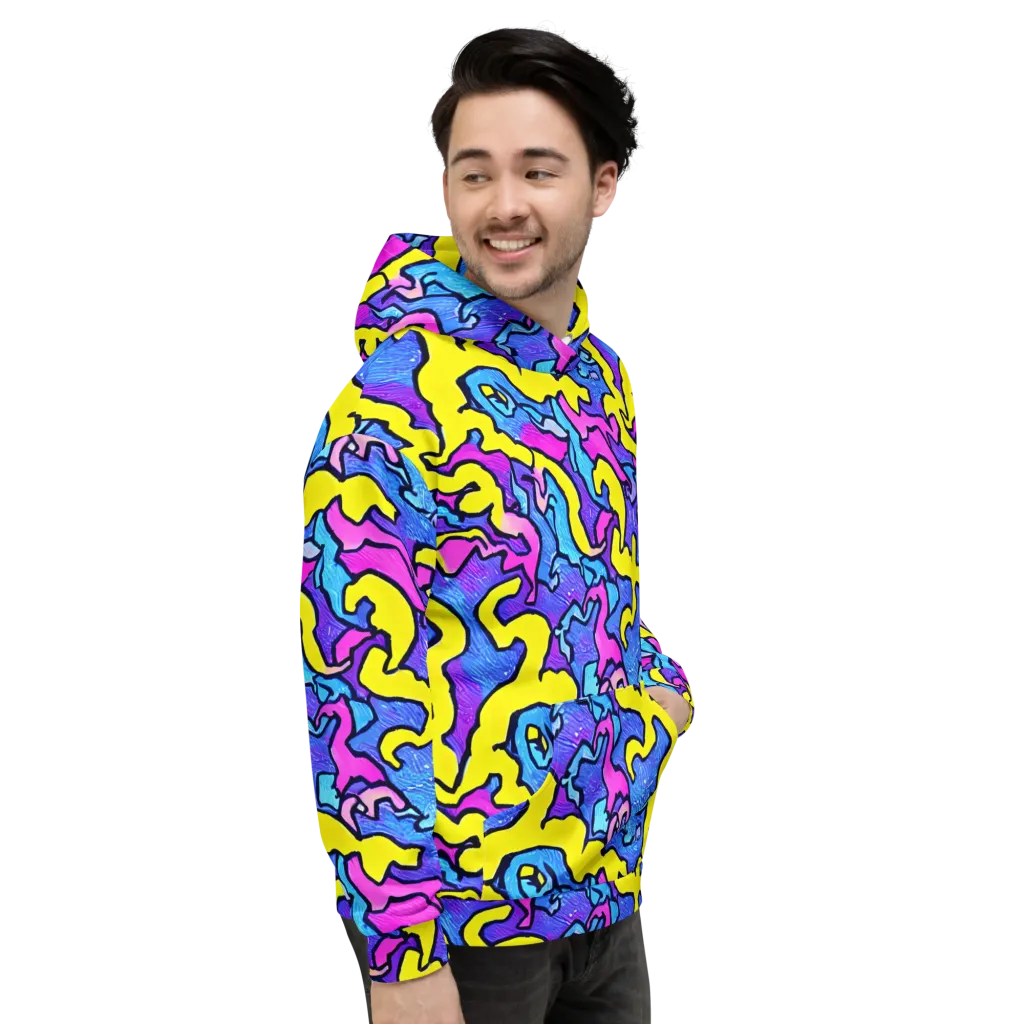 Kaleido Pulse on Hoodie — Right