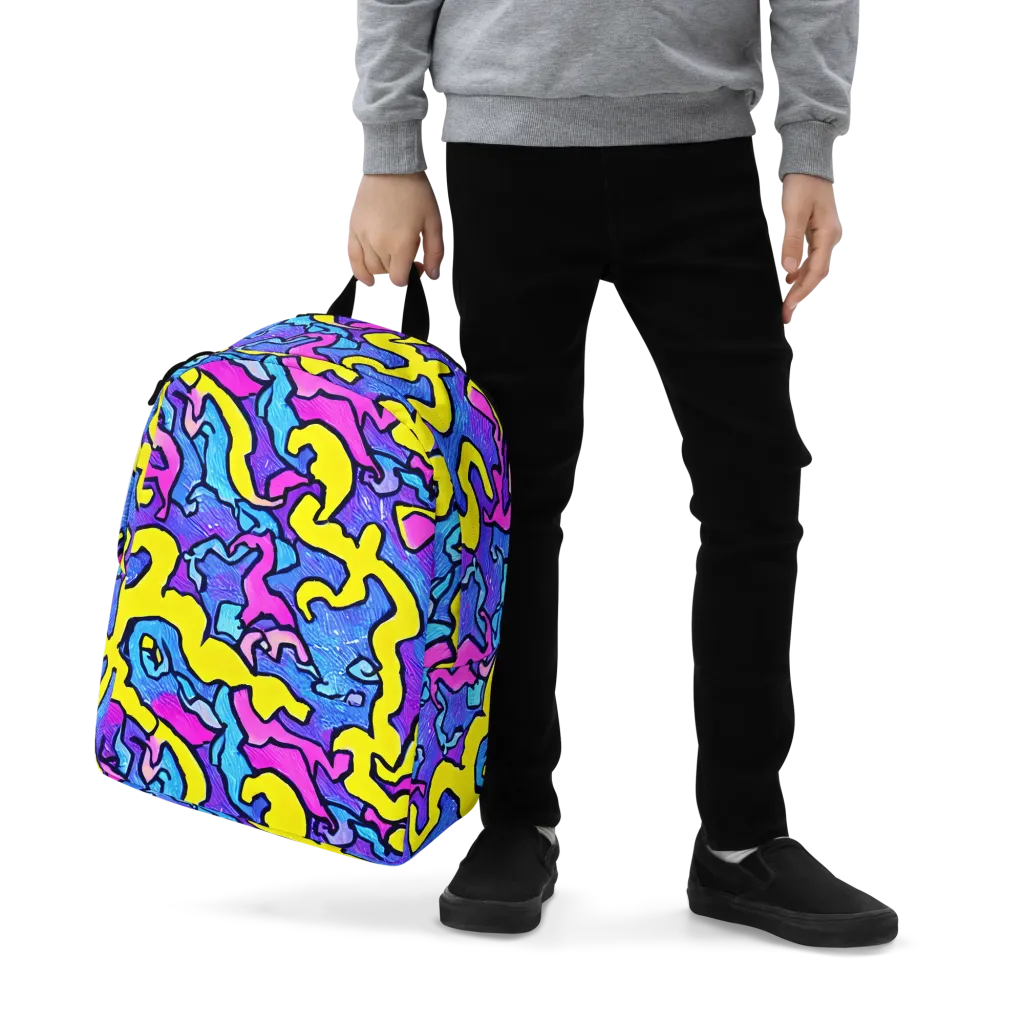 Kaleido Pulse on Minimalist Backpack — Zoomed-in