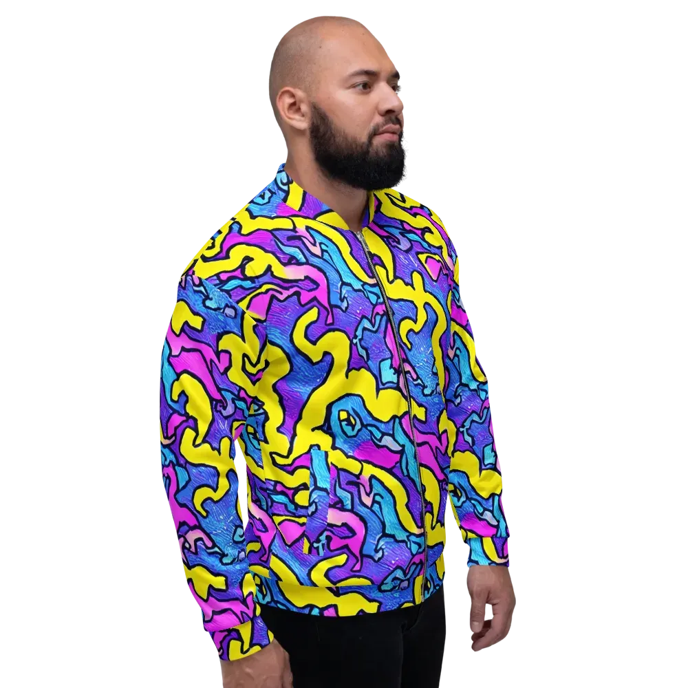 Kaleido Pulse on Bomber Jacket — Right