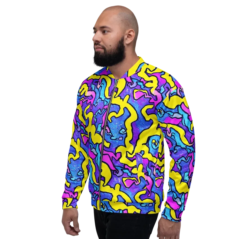Kaleido Pulse on Bomber Jacket — Left