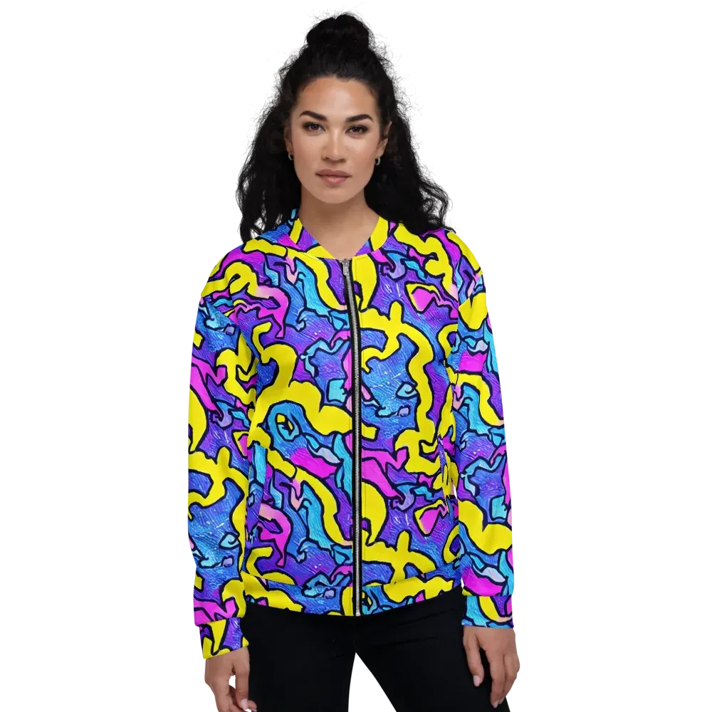 Kaleido Pulse on Bomber Jacket — Front