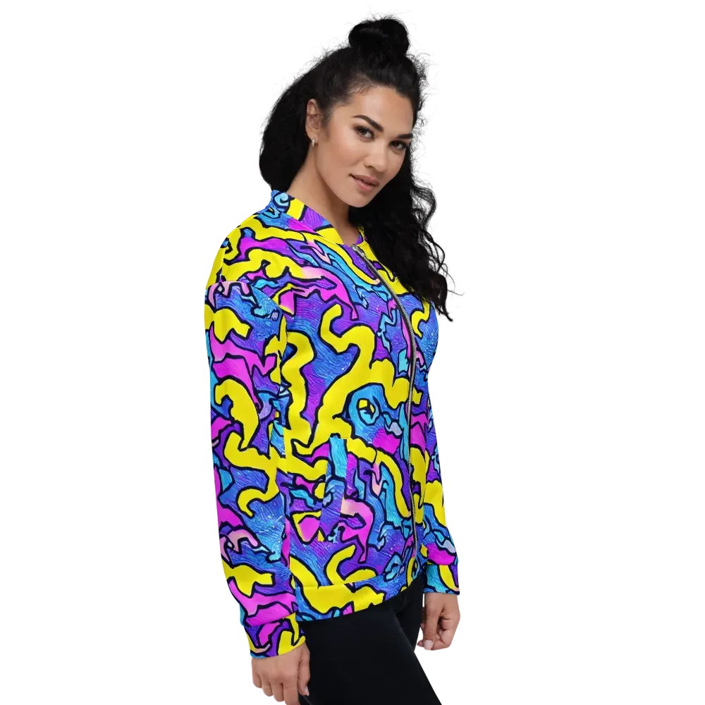 Kaleido Pulse on Bomber Jacket — Right