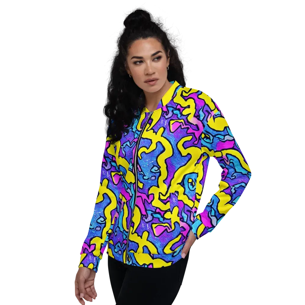 Kaleido Pulse on Bomber Jacket — Left