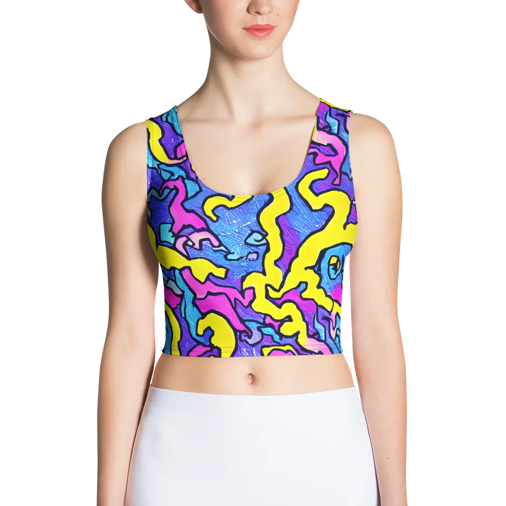 Kaleido Pulse on Crop Top — Front