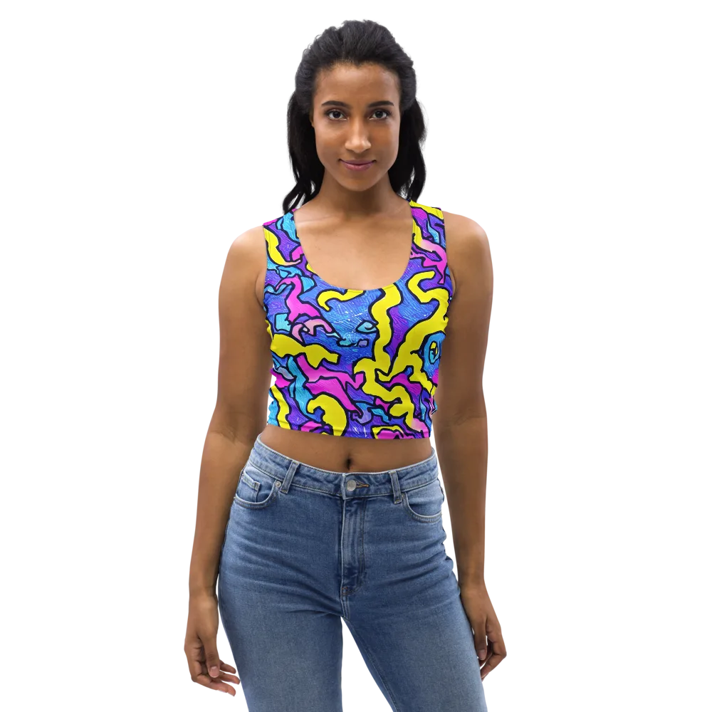 Kaleido Pulse on Crop Top — Front