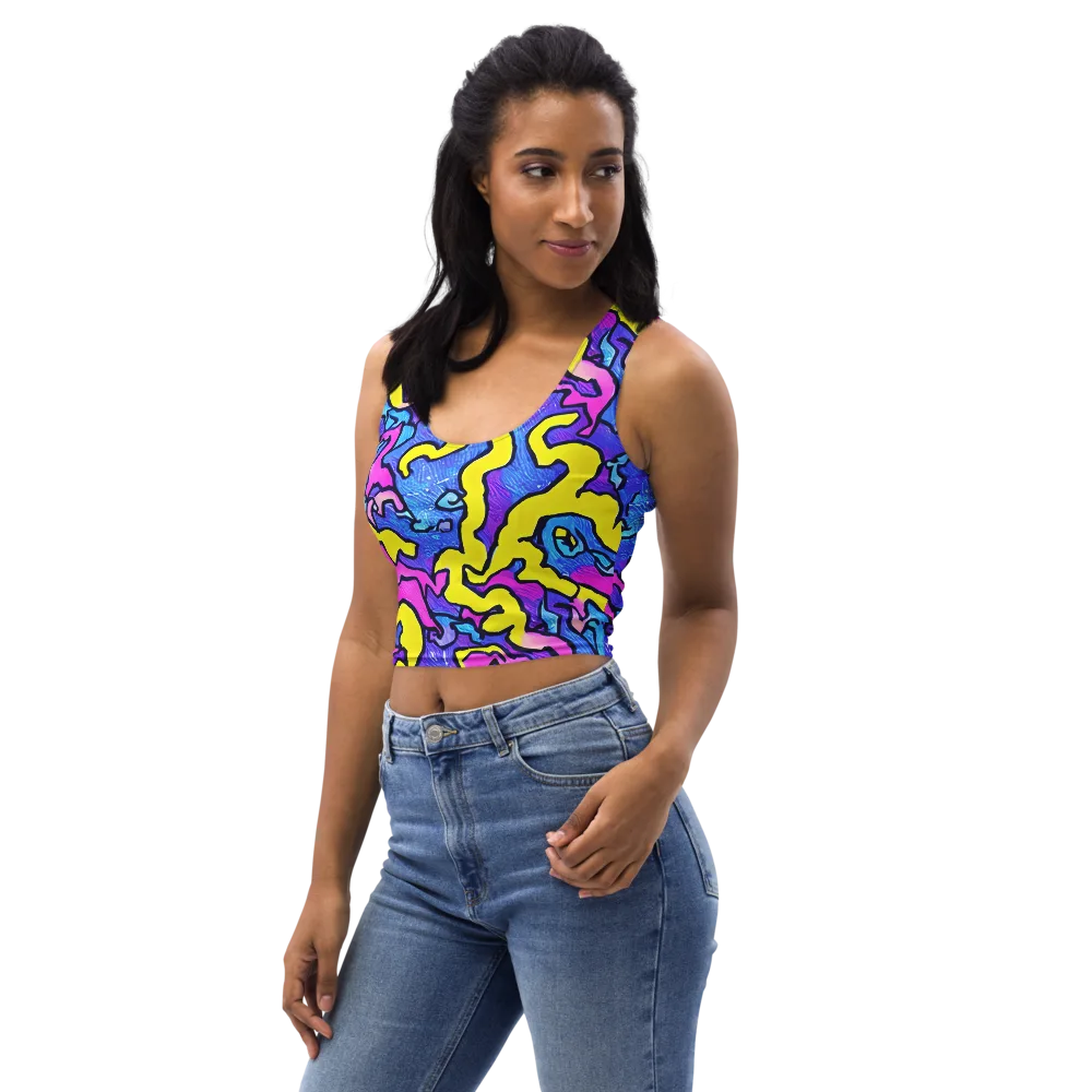 Kaleido Pulse on Crop Top — Left Front