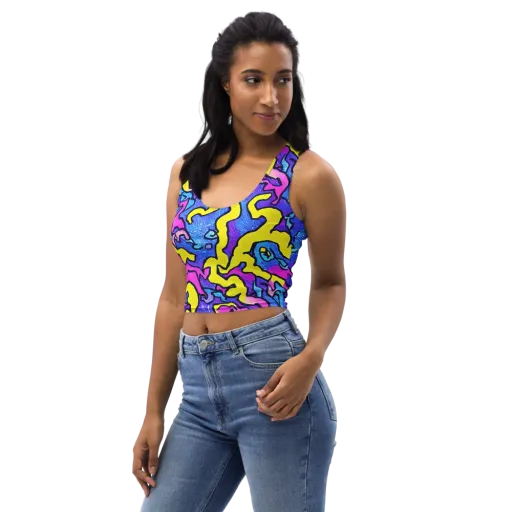 Kaleido Pulse on a Crop Top