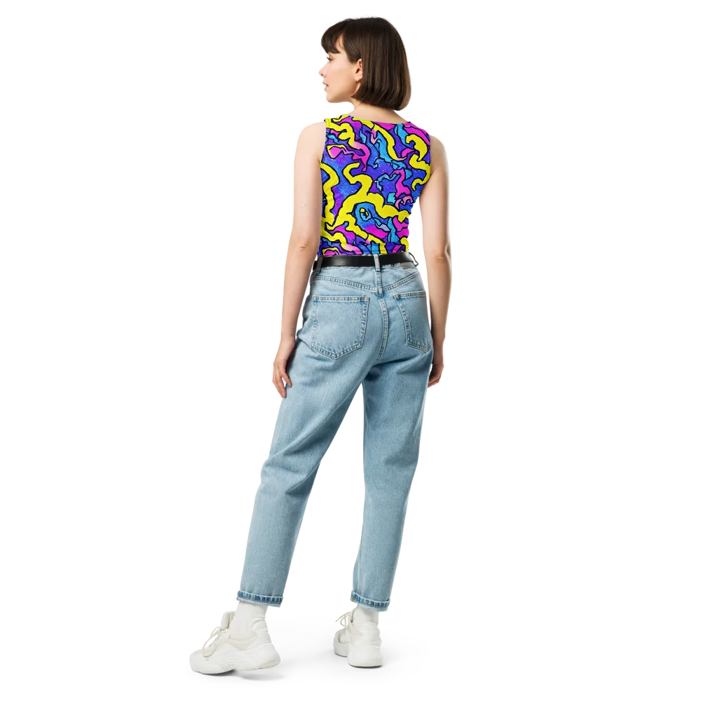 Kaleido Pulse on Crop Top — Back