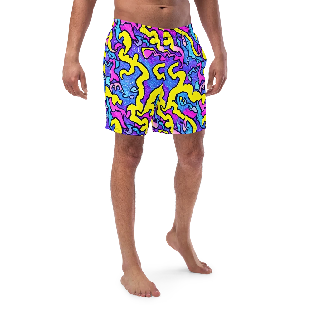 Kaleido Pulse on Swim Trunks — Front