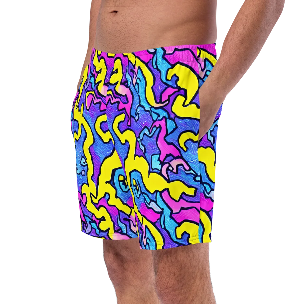 Kaleido Pulse on Swim Trunks — Left Front